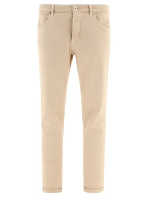 Brunello Cucinelli Logo Patch Straight Leg Jeans