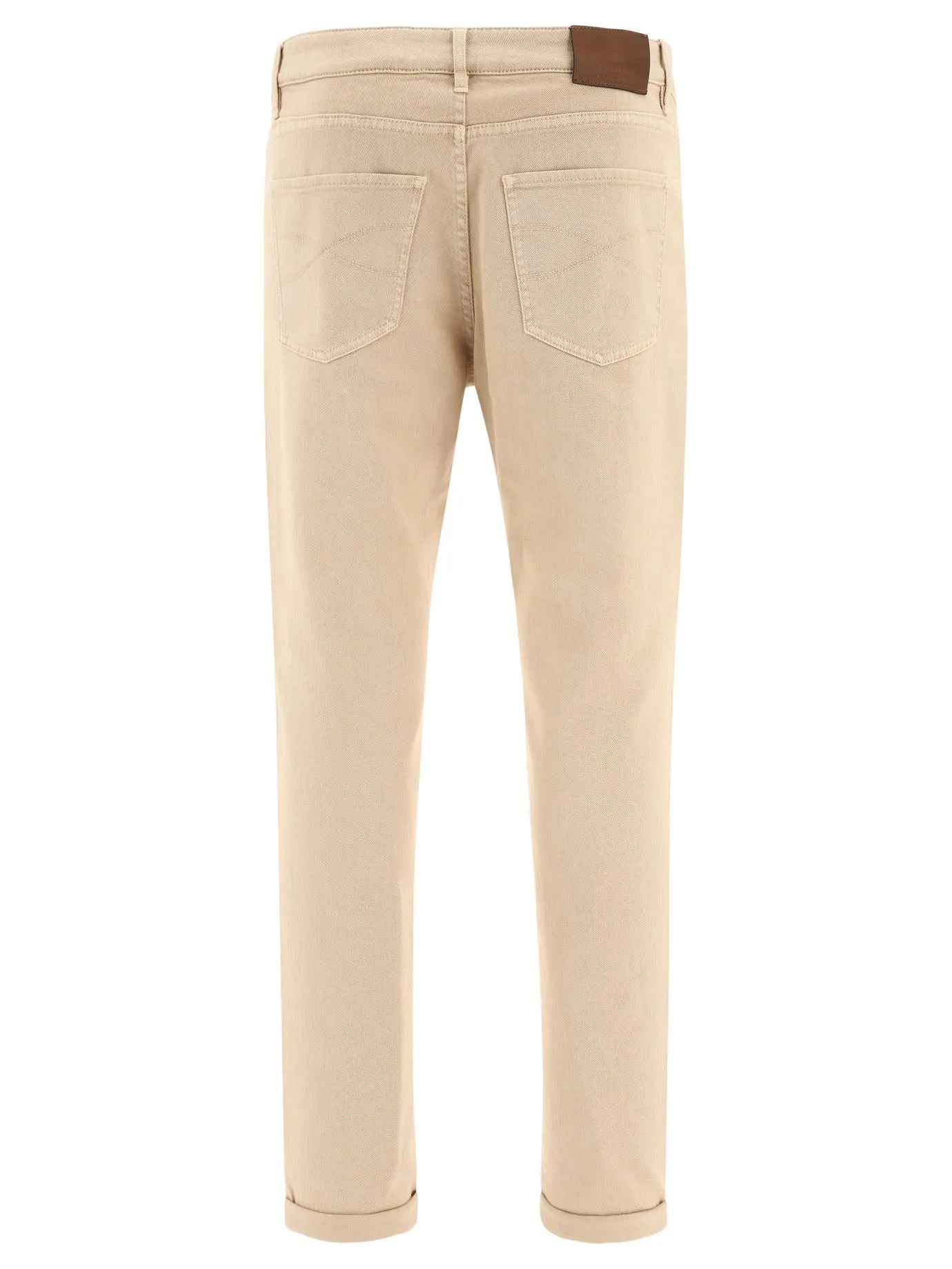 Brunello Cucinelli Logo Patch Straight Leg Jeans