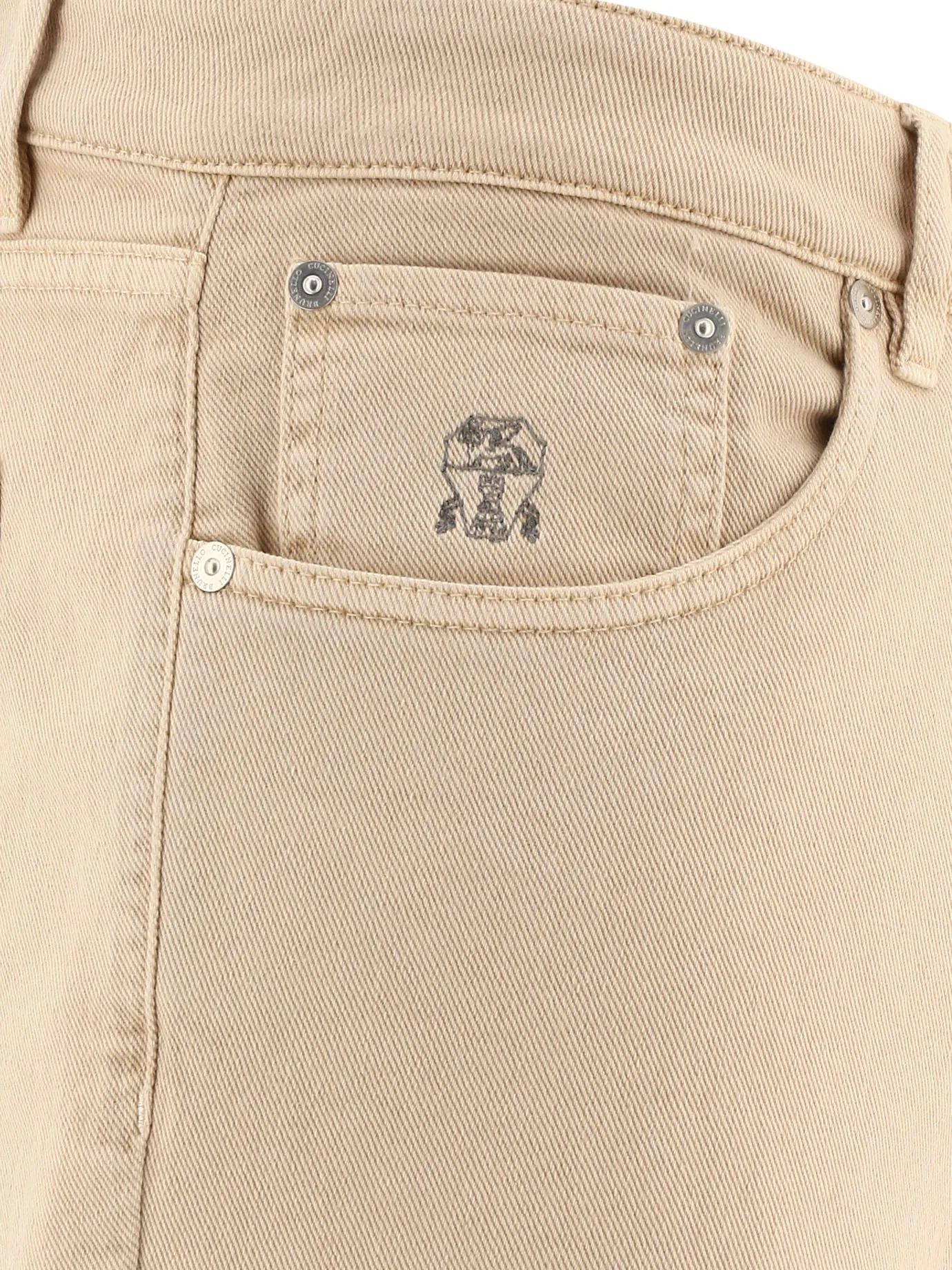 Brunello Cucinelli Logo Patch Straight Leg Jeans