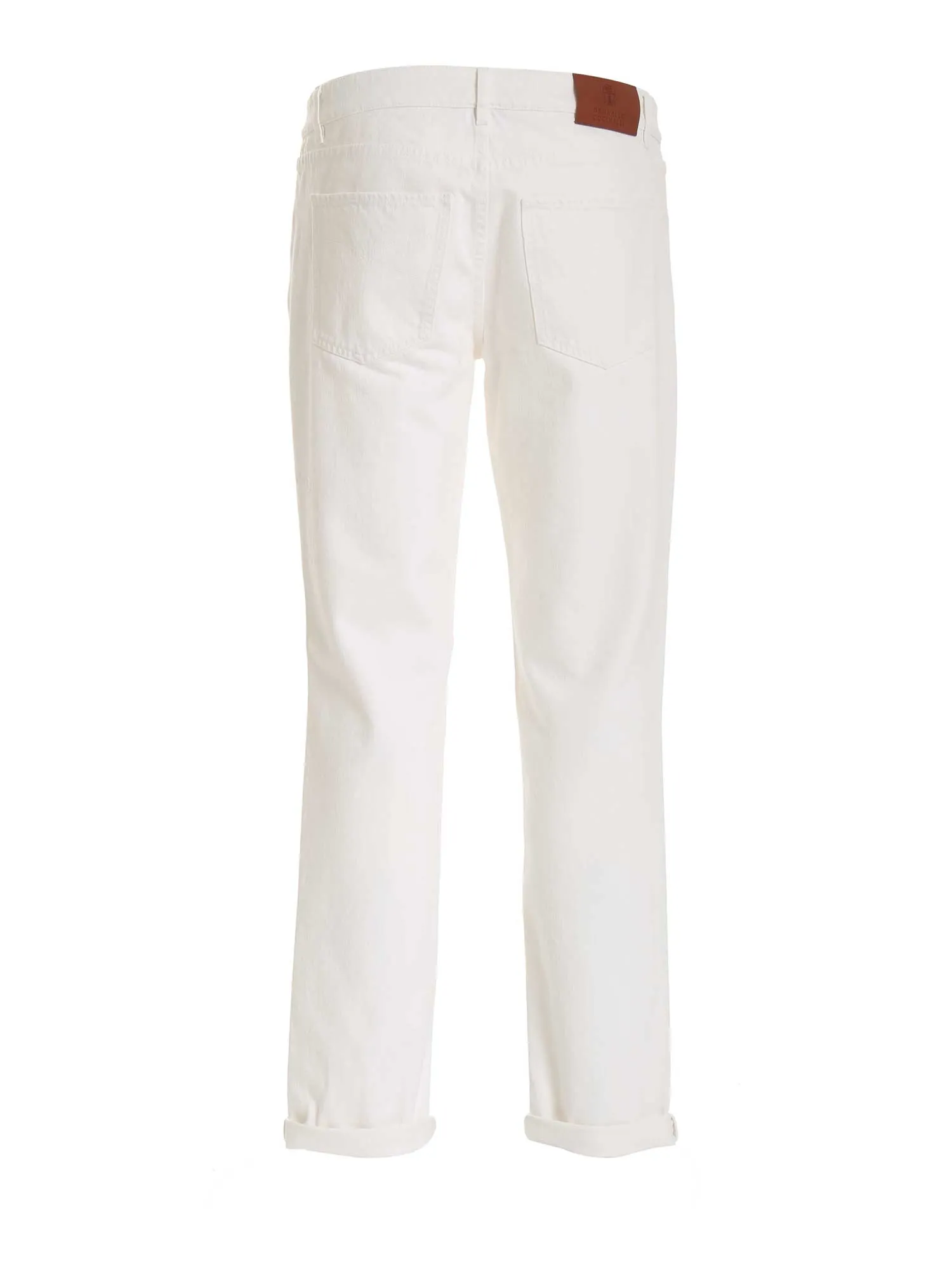 Brunello Cucinelli Logo Patch Straight-Leg Jeans
