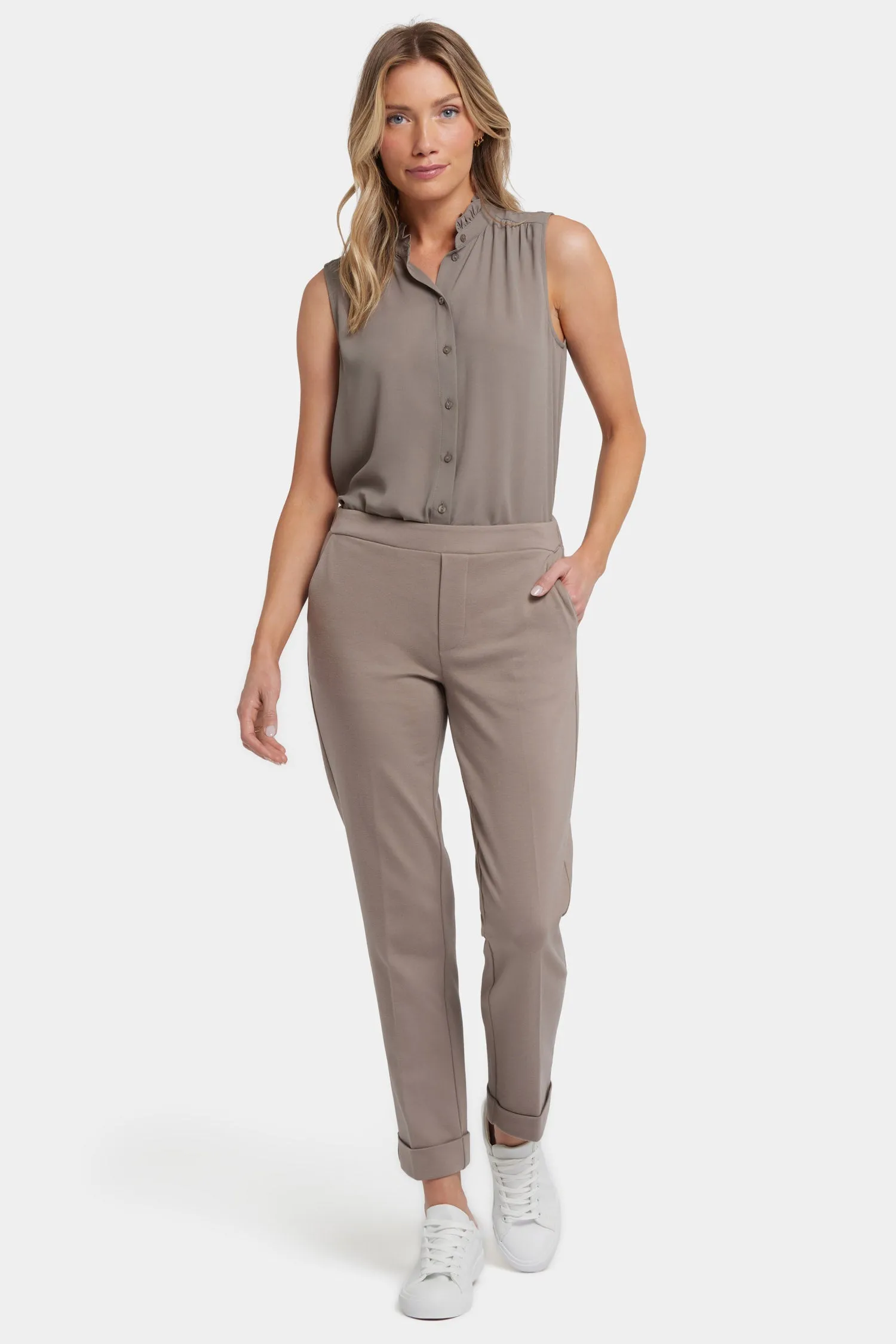 Cassidy Ankle Pull-On Trouser Pants - Saddlewood