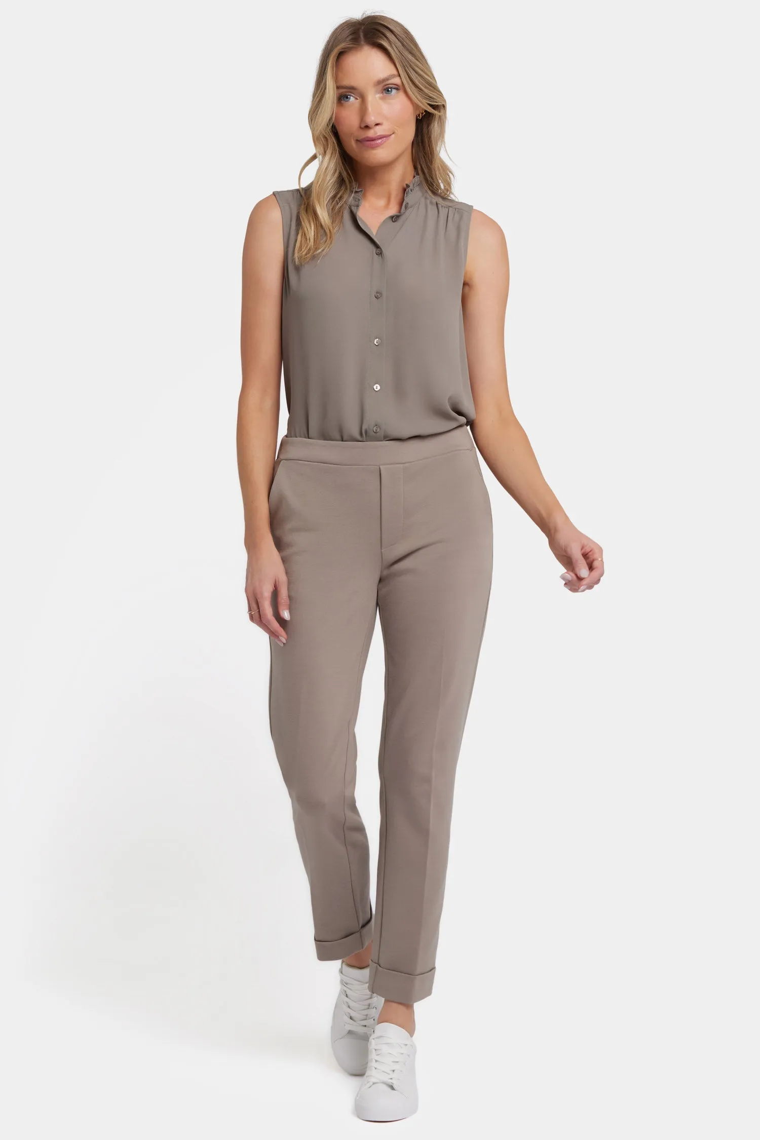 Cassidy Ankle Pull-On Trouser Pants - Saddlewood