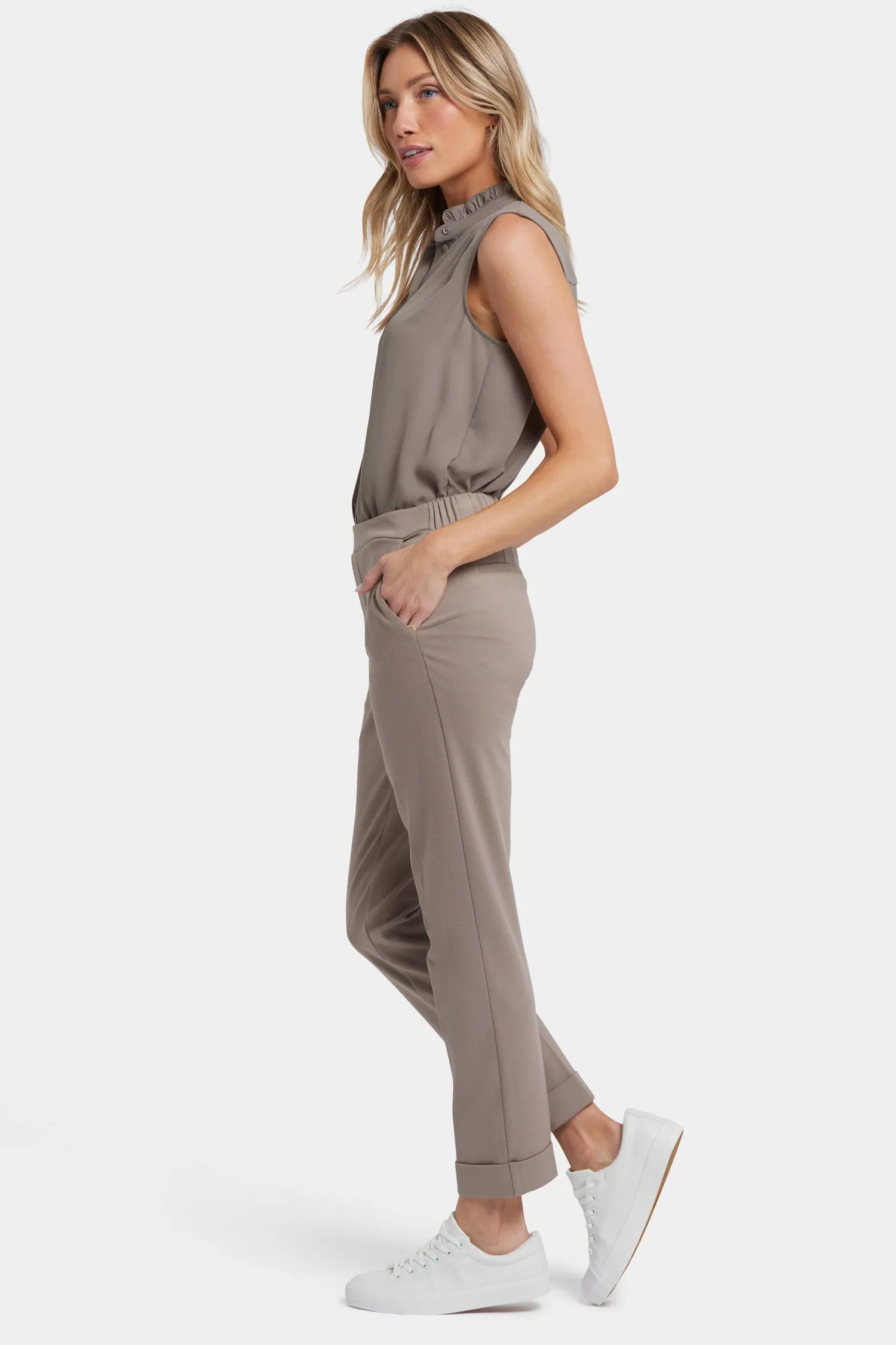 Cassidy Ankle Pull-On Trouser Pants - Saddlewood