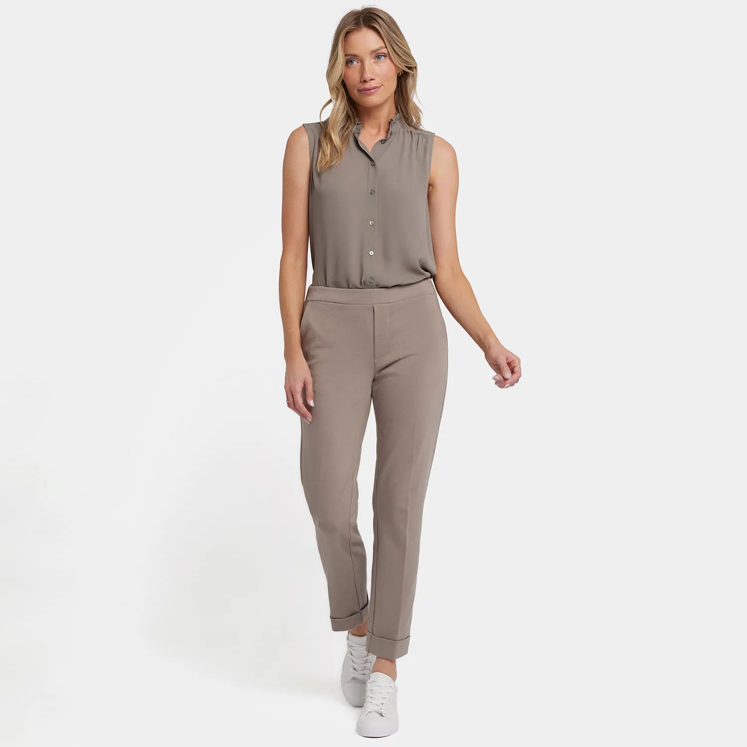 Cassidy Ankle Pull-On Trouser Pants - Saddlewood