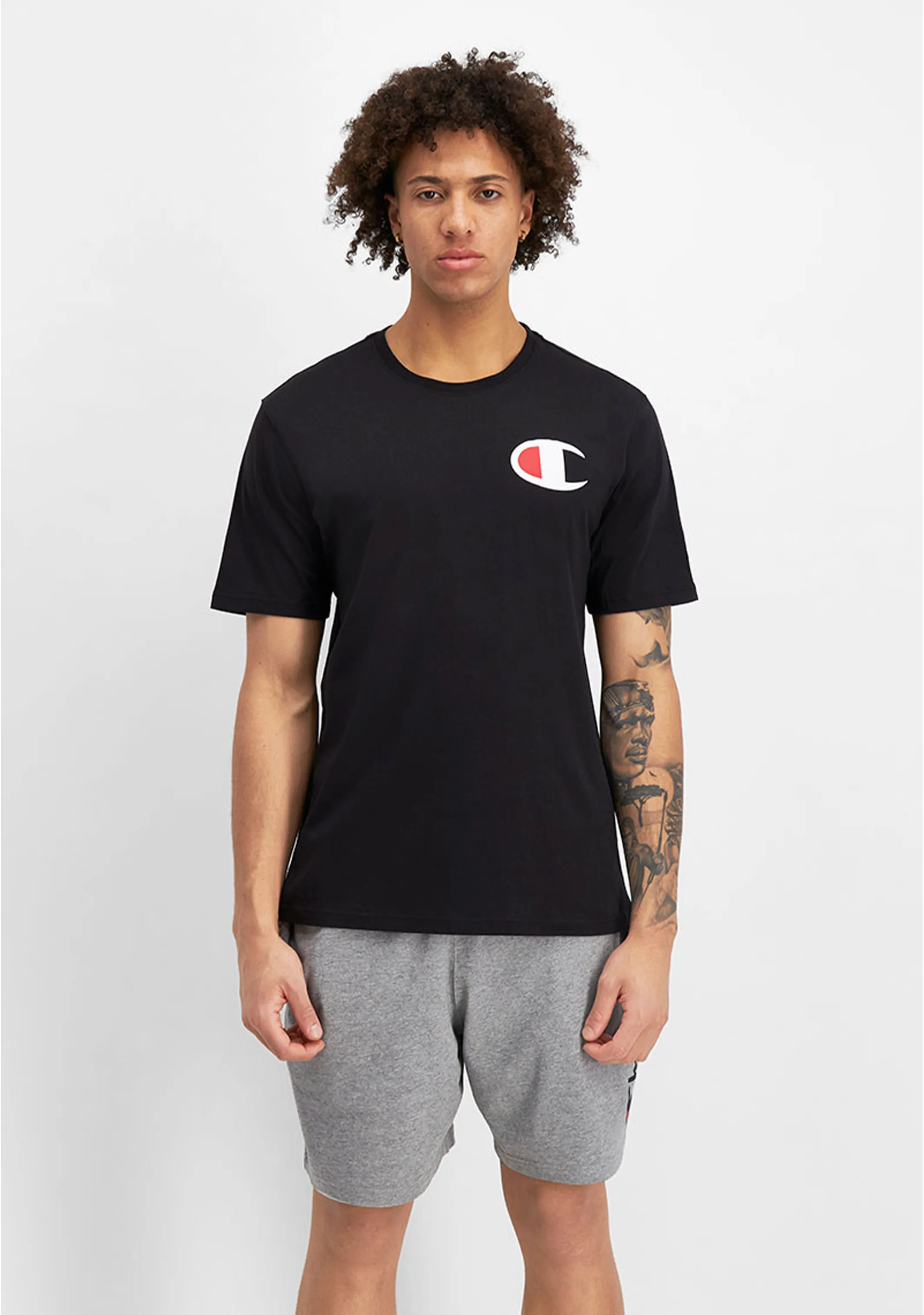 Champion Men’s C Logo Short Sleeve Tee Black