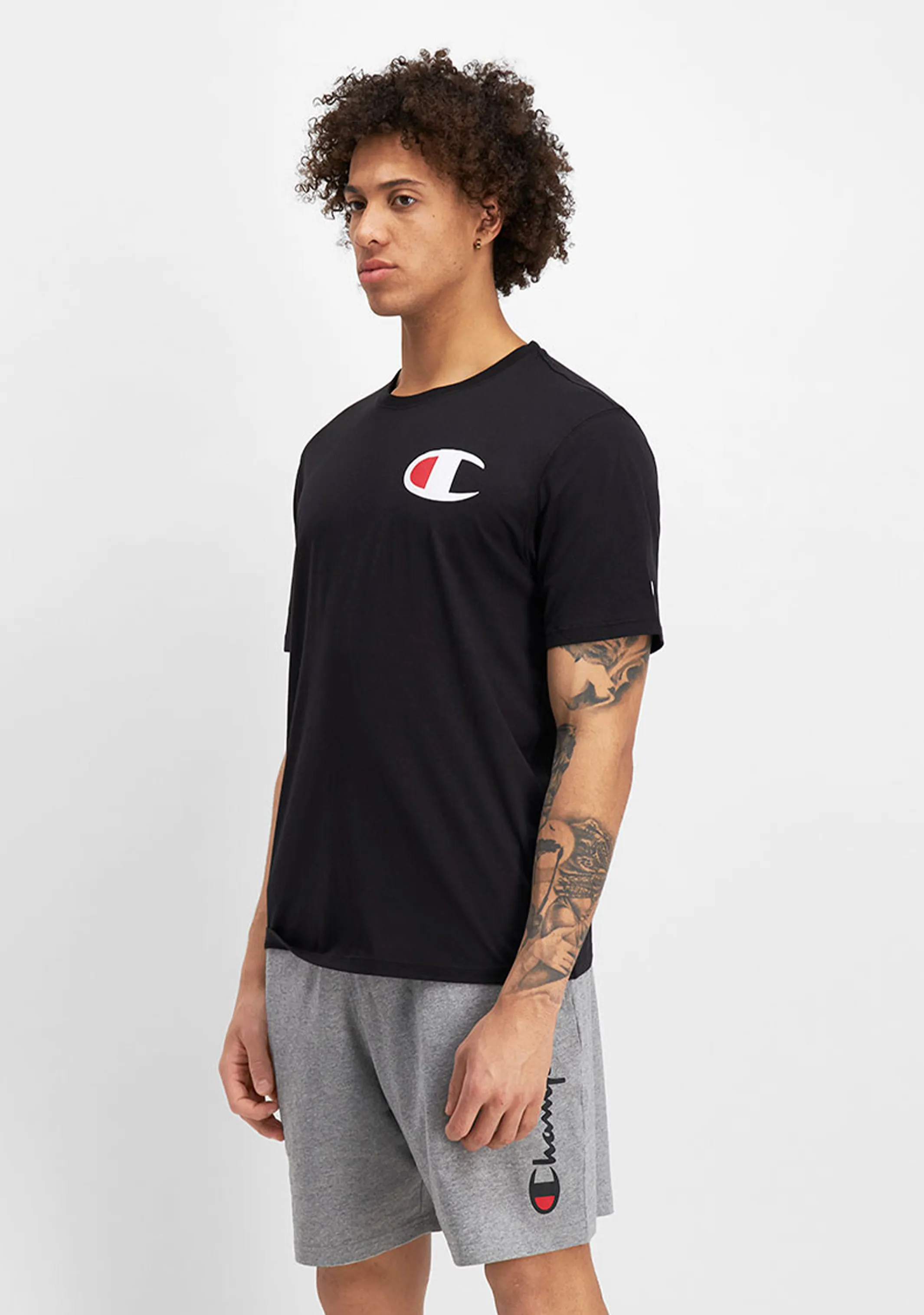Champion Men’s C Logo Short Sleeve Tee Black