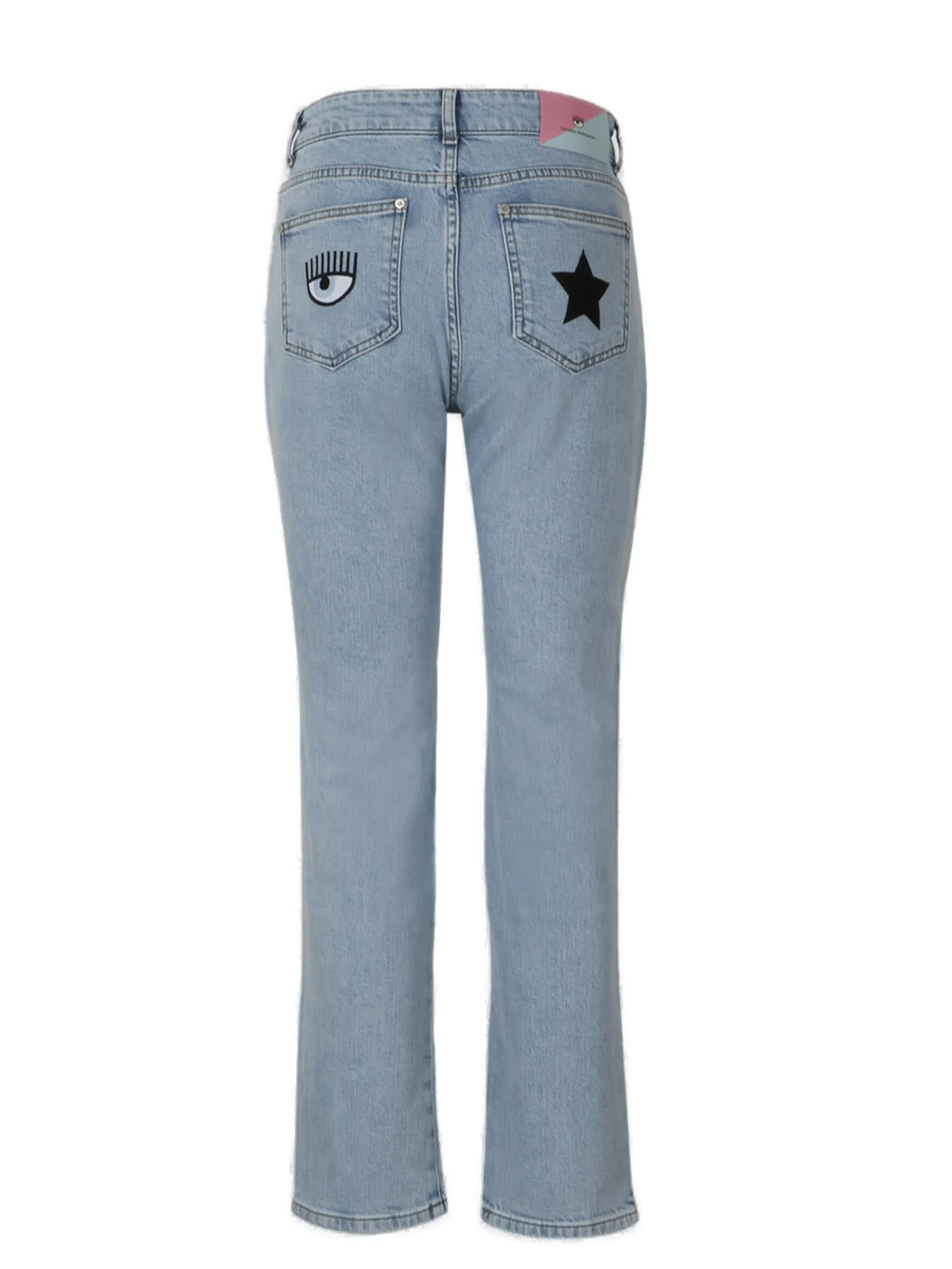 Chiara Ferragni Straight-Leg Buttoned Jeans