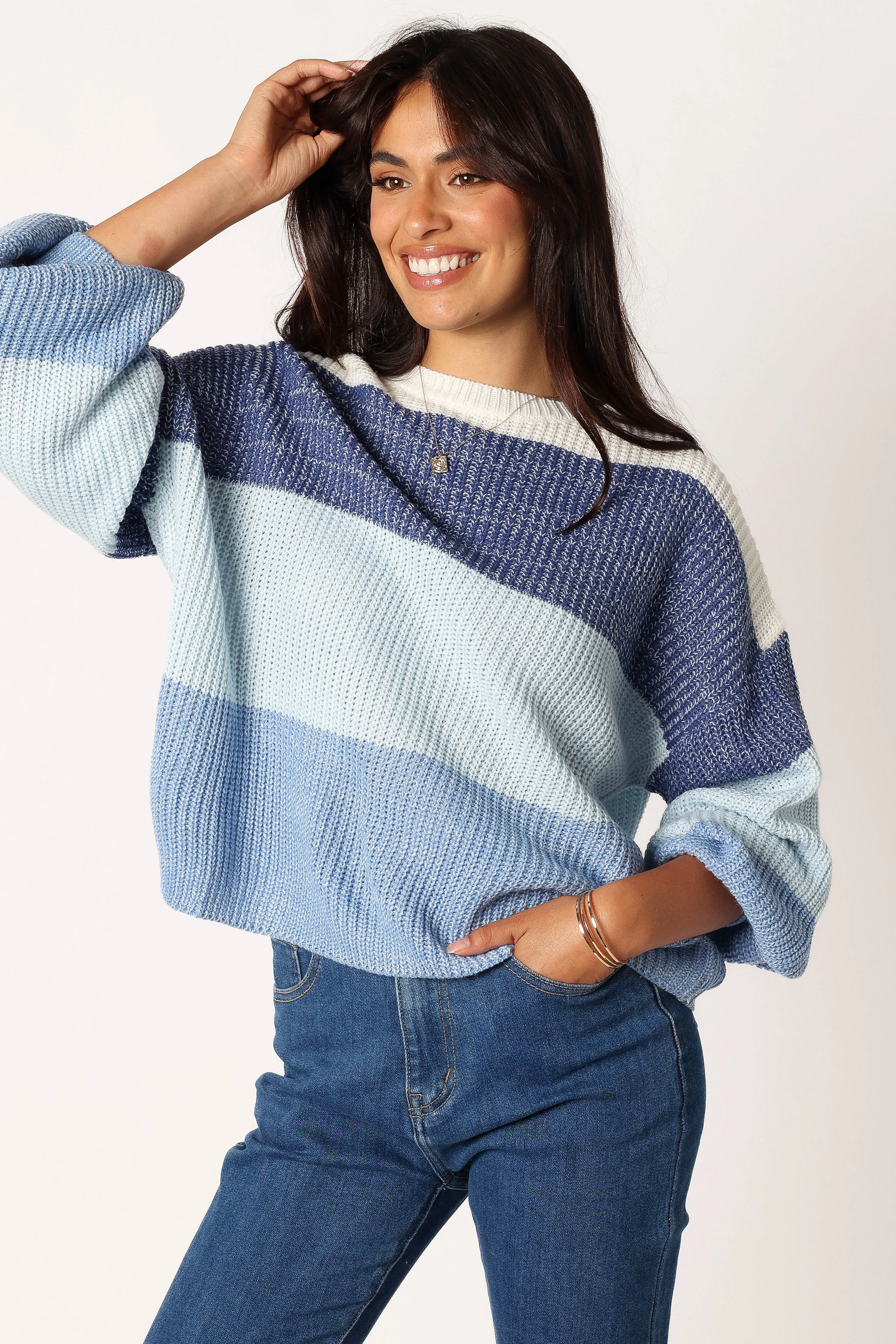 Danielle Knit Sweater - Blue Multi