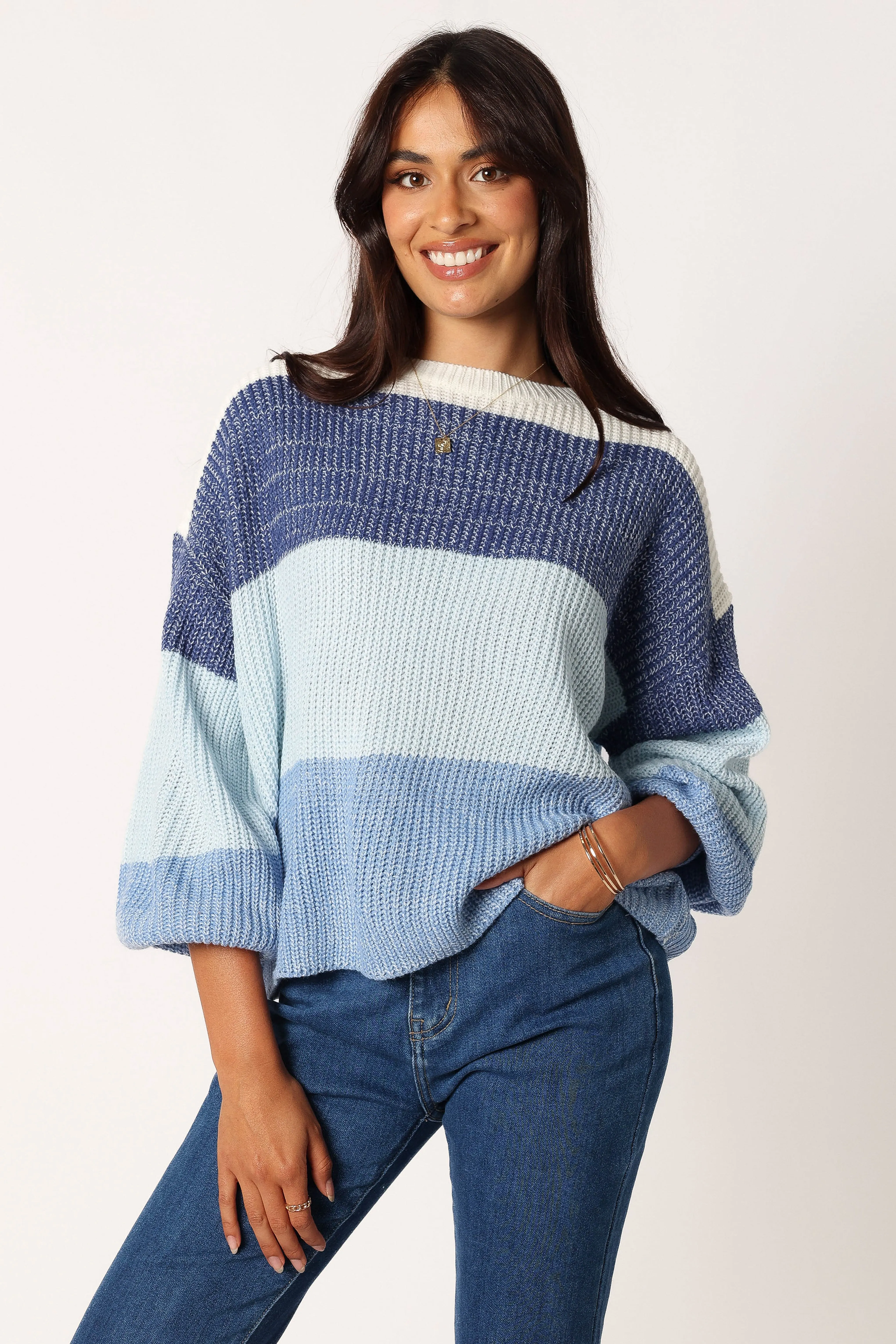 Danielle Knit Sweater - Blue Multi