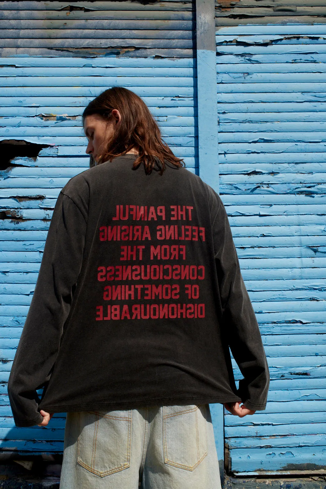 Definition Black LS Slogan Tee