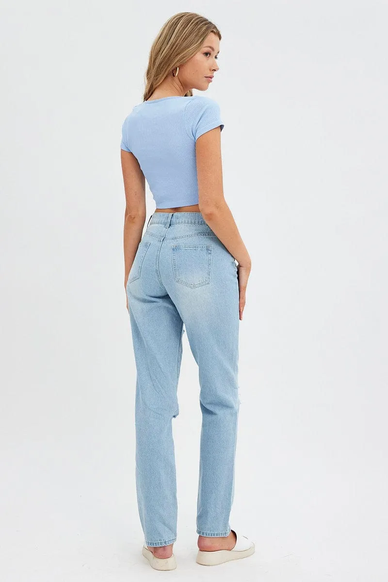 Denim Baggy Denim Jean Mid Rise