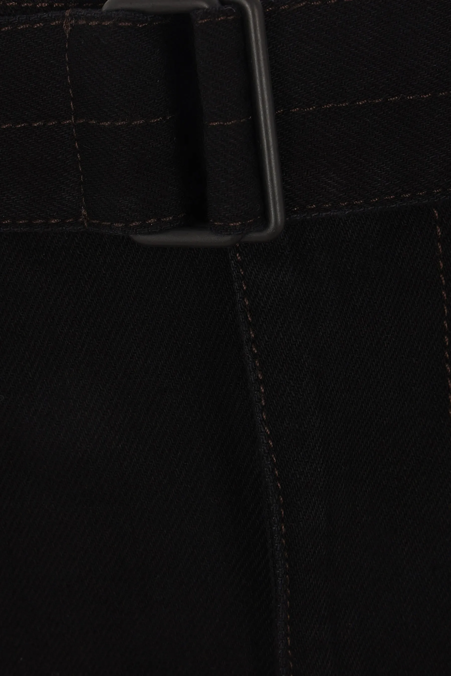 denim wide-leg twisted jeans