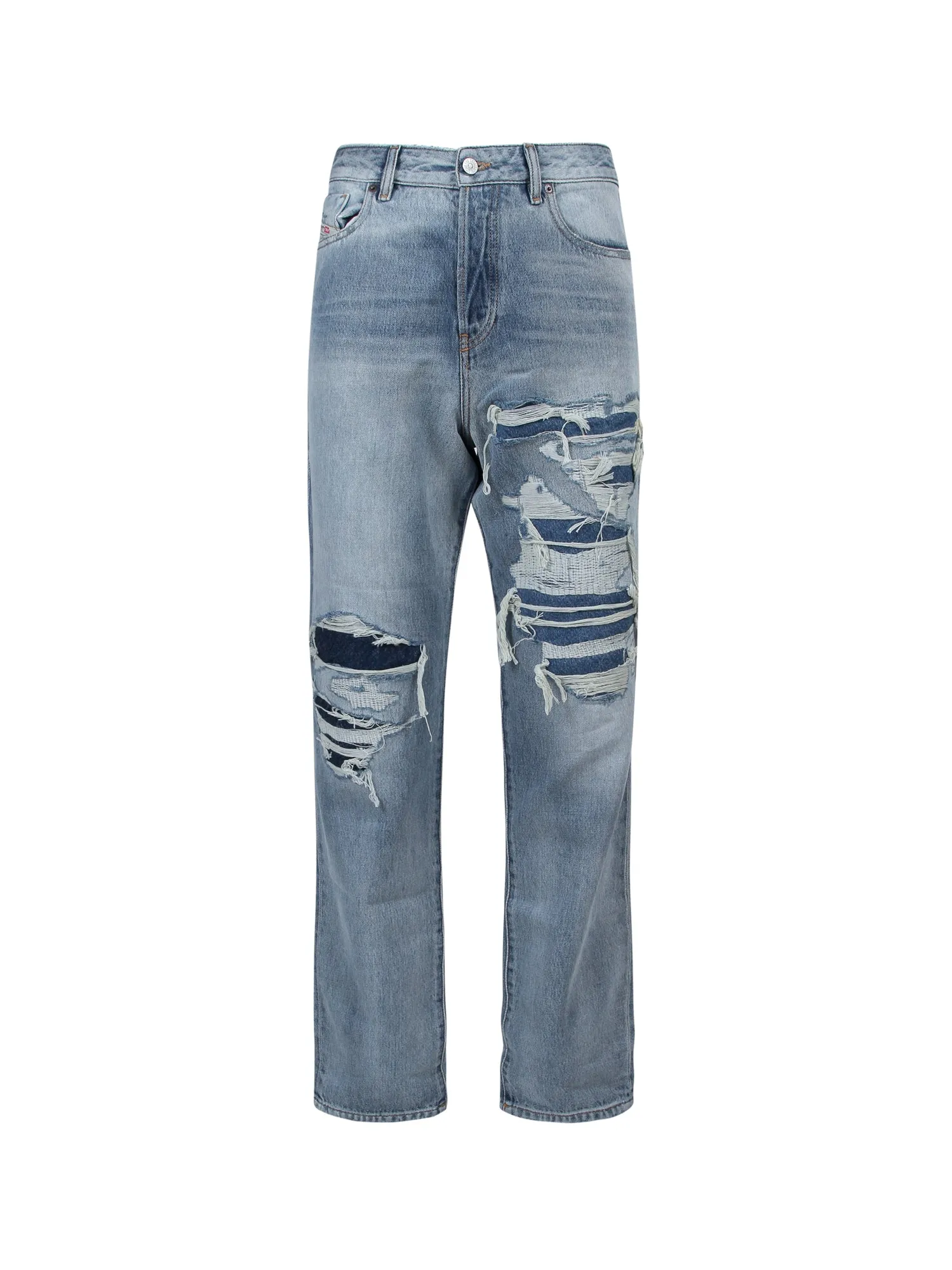 Diesel 1995 Ripped Straight Leg Jeans