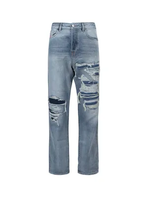 Diesel 1995 Ripped Straight Leg Jeans