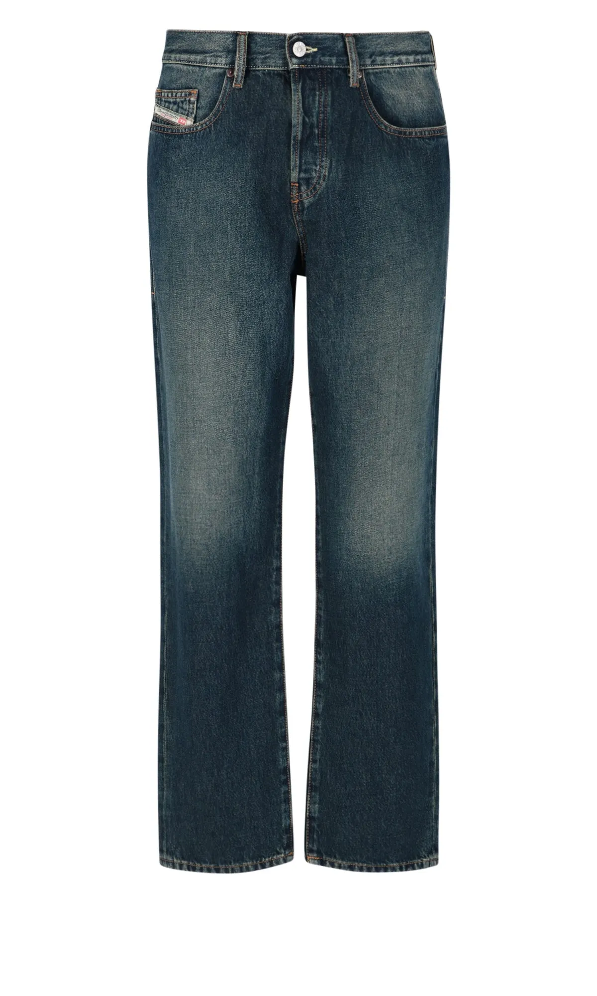 Diesel 2020 D-Viker Mid-Rise Straight Leg Jeans
