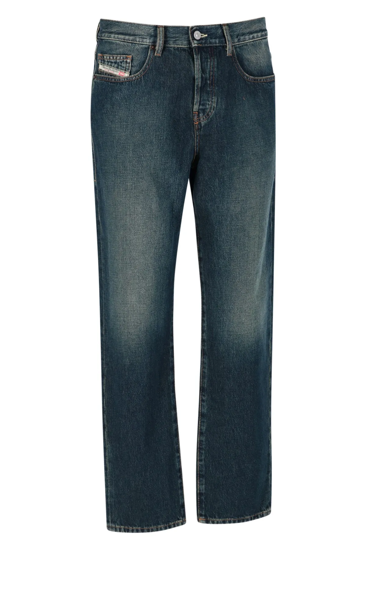 Diesel 2020 D-Viker Mid-Rise Straight Leg Jeans