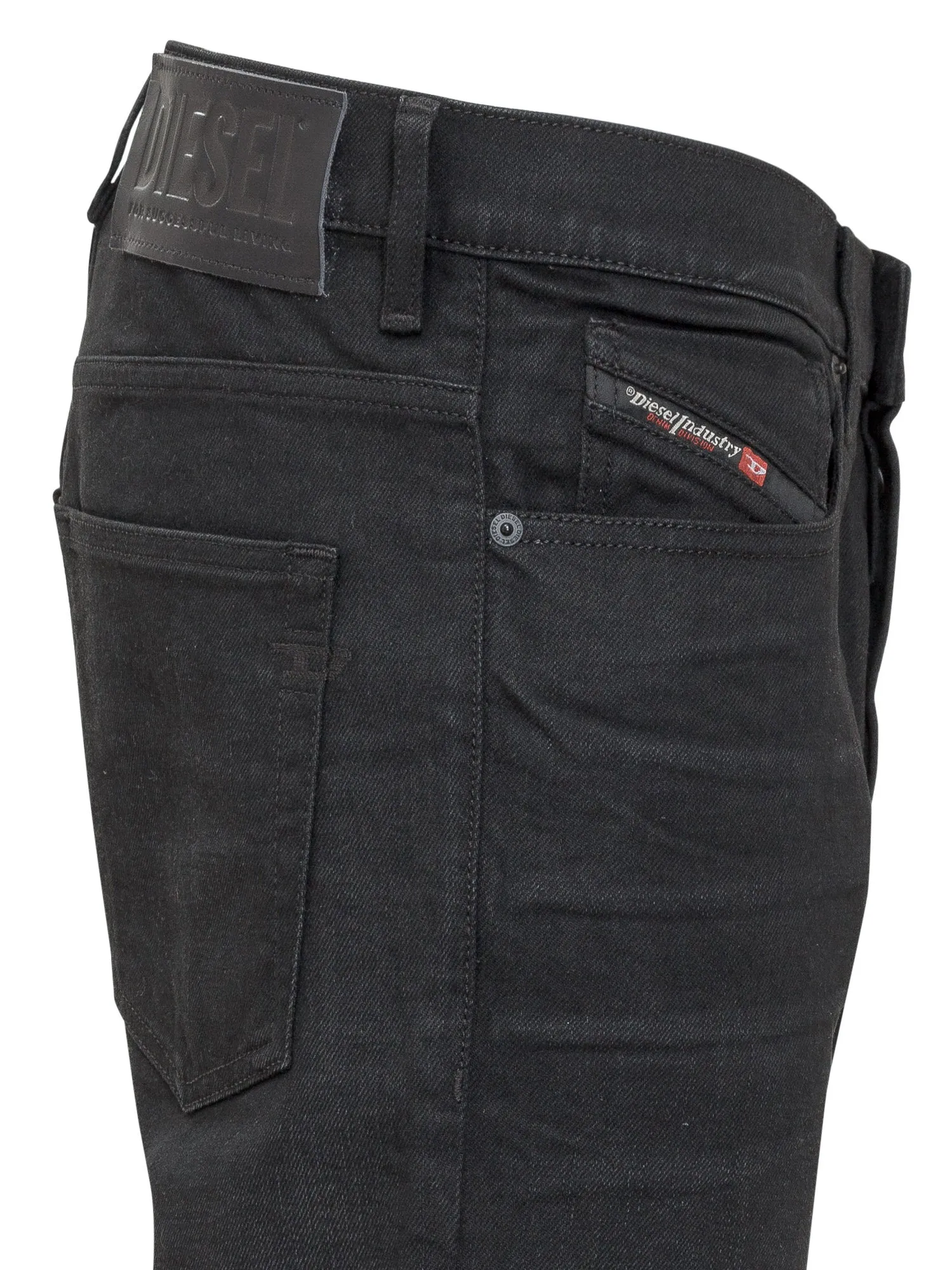 Diesel Logo Patch Straight Leg Jeans