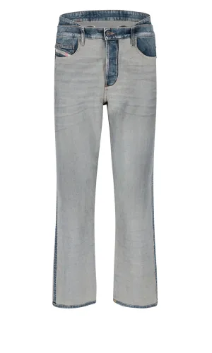 Diesel Logo Patch Straight Leg Jeans