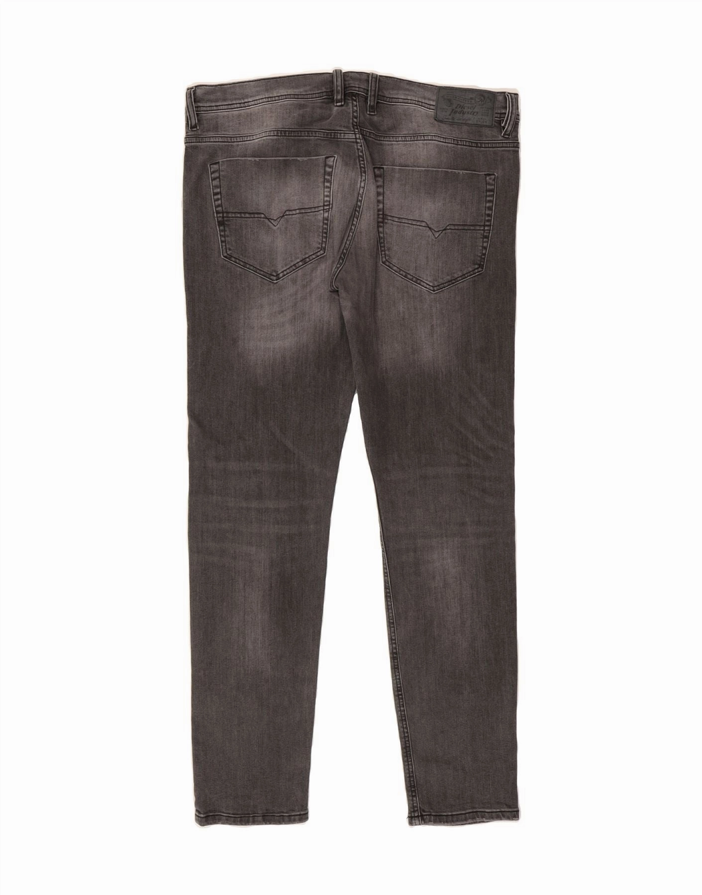 DIESEL Mens Tapered Carrot Slim Jeans W34 L32 Black Cotton