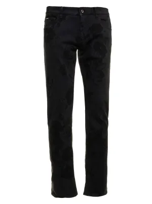 Dolce & Gabbana Logo Patch Skinny Jeans