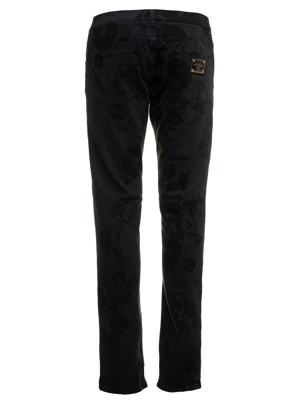 Dolce & Gabbana Logo Patch Skinny Jeans