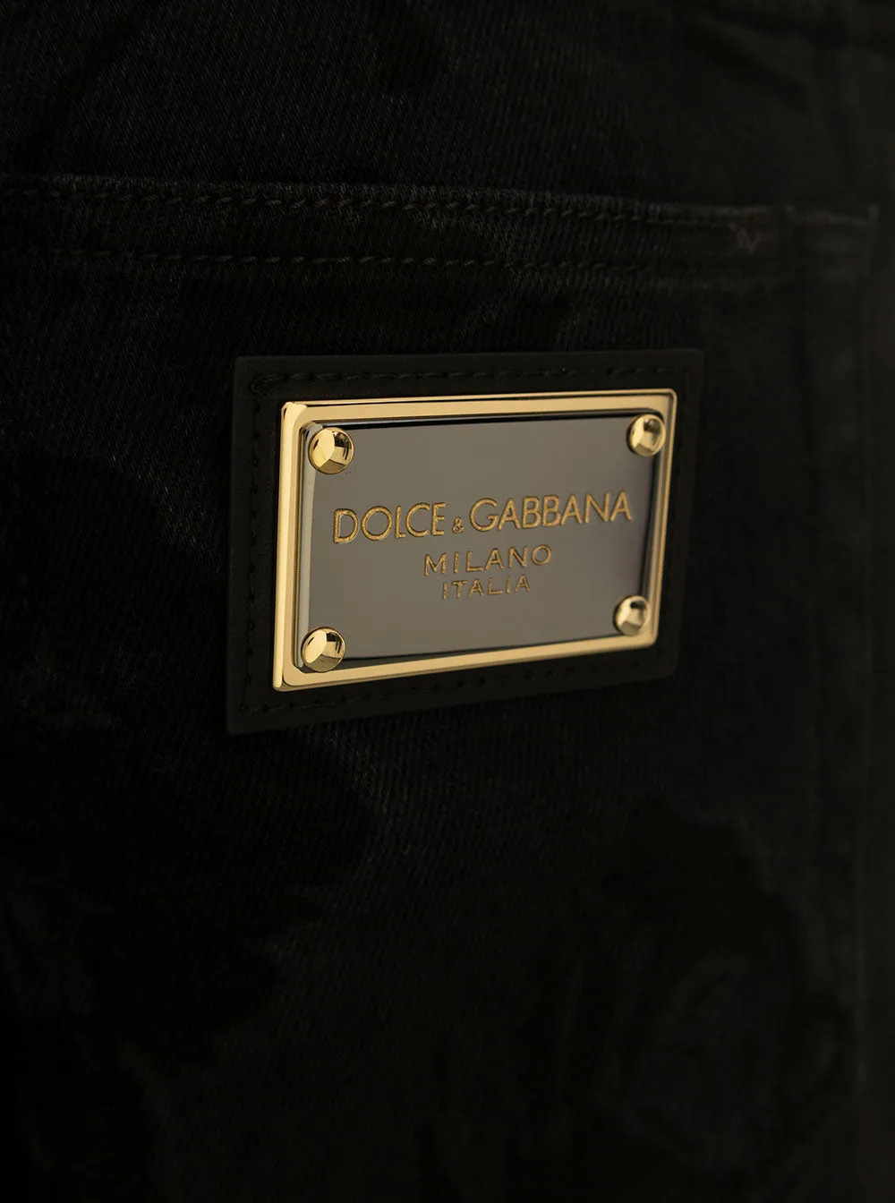 Dolce & Gabbana Logo Patch Skinny Jeans