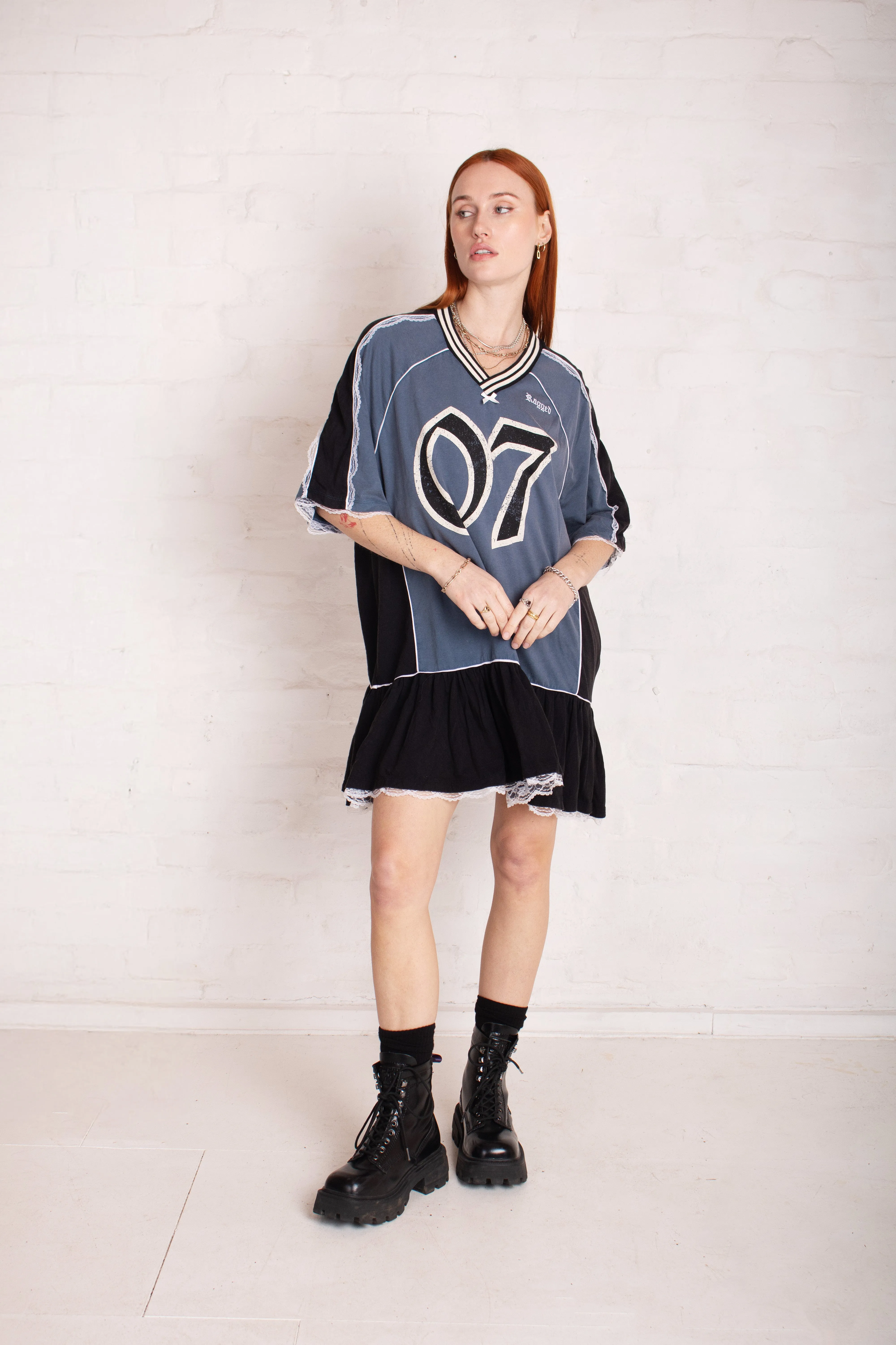 Drain Varsity T-shirt Mini Dress