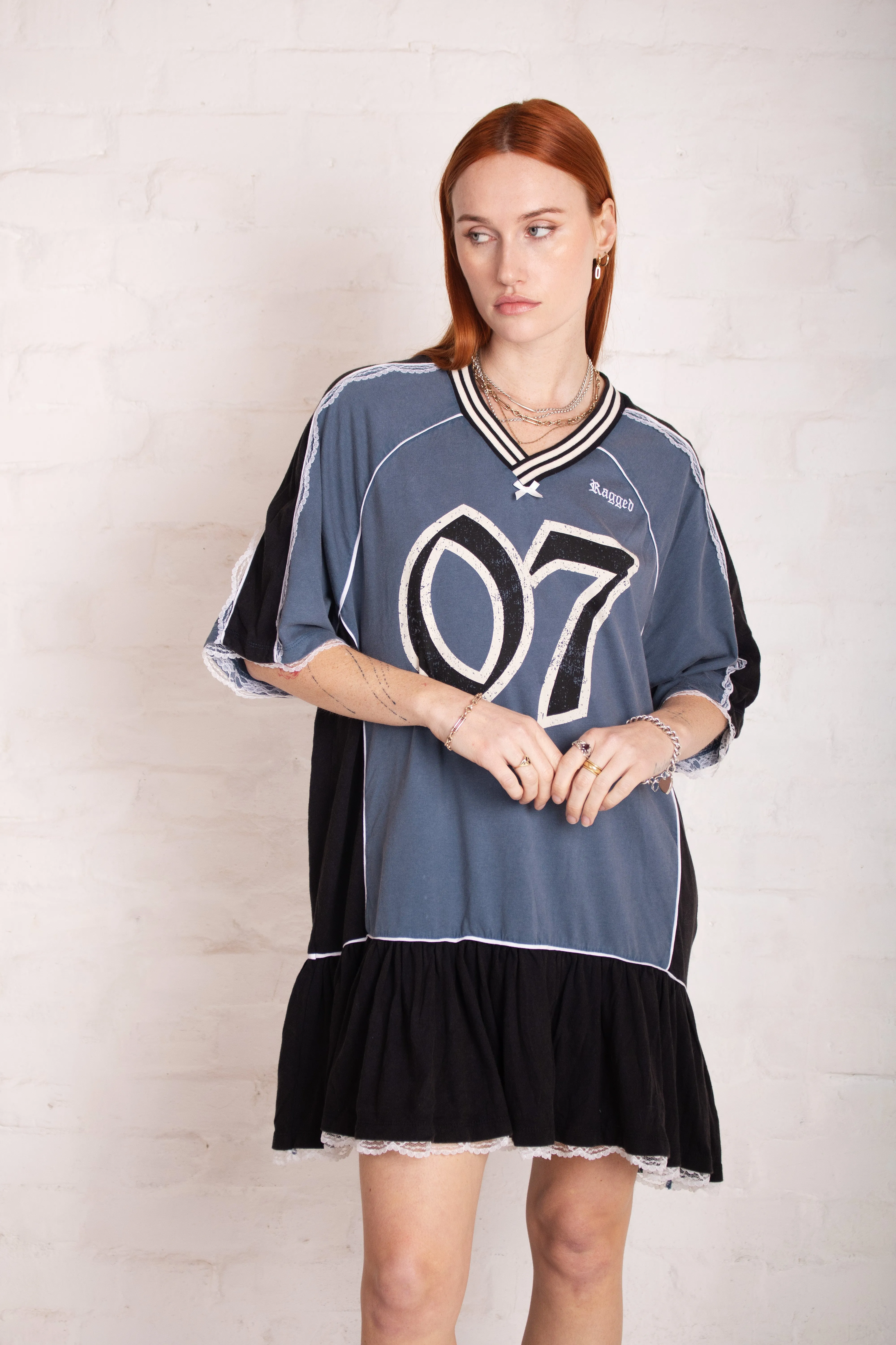 Drain Varsity T-shirt Mini Dress
