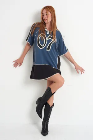Drain Varsity T-shirt Mini Dress
