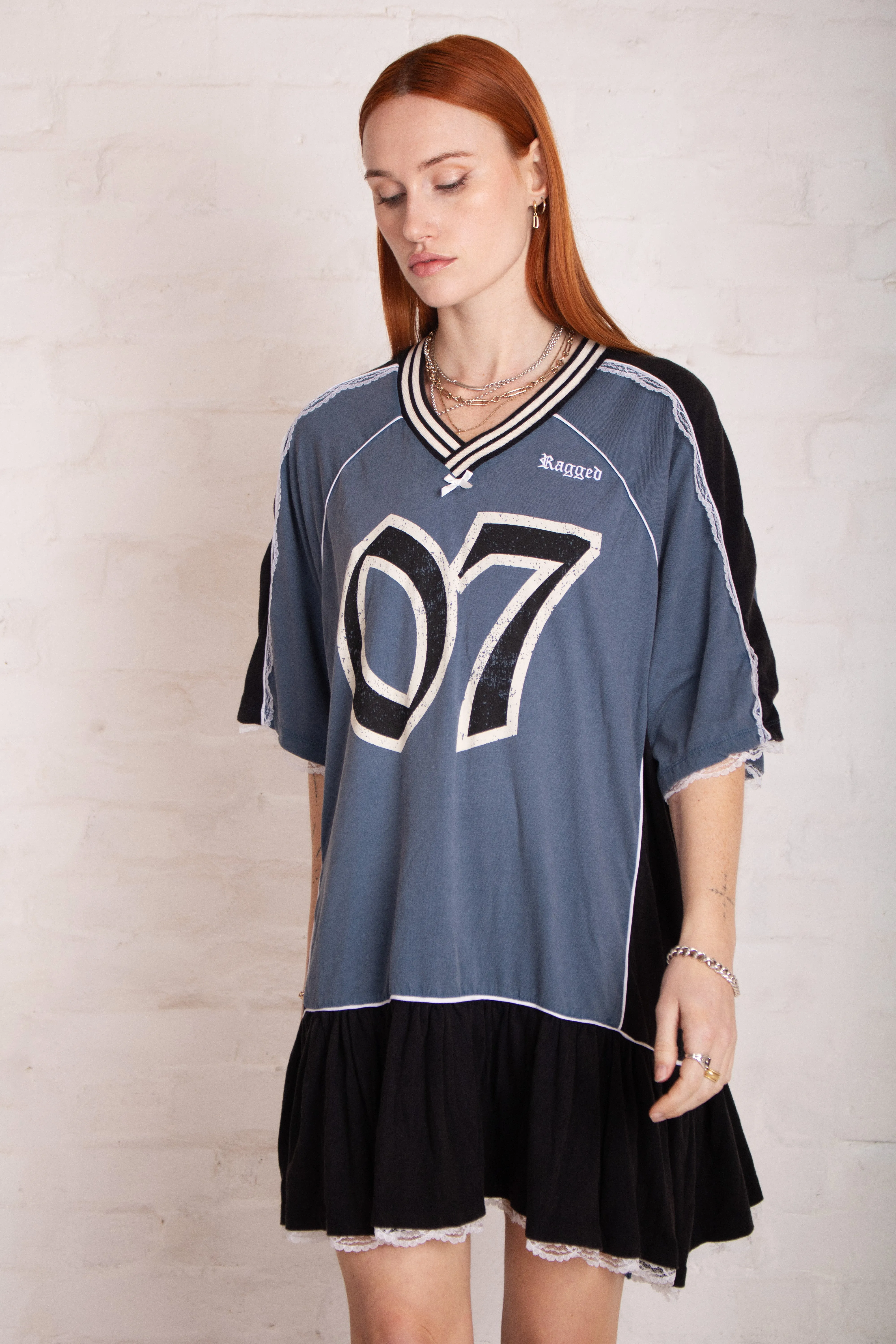 Drain Varsity T-shirt Mini Dress