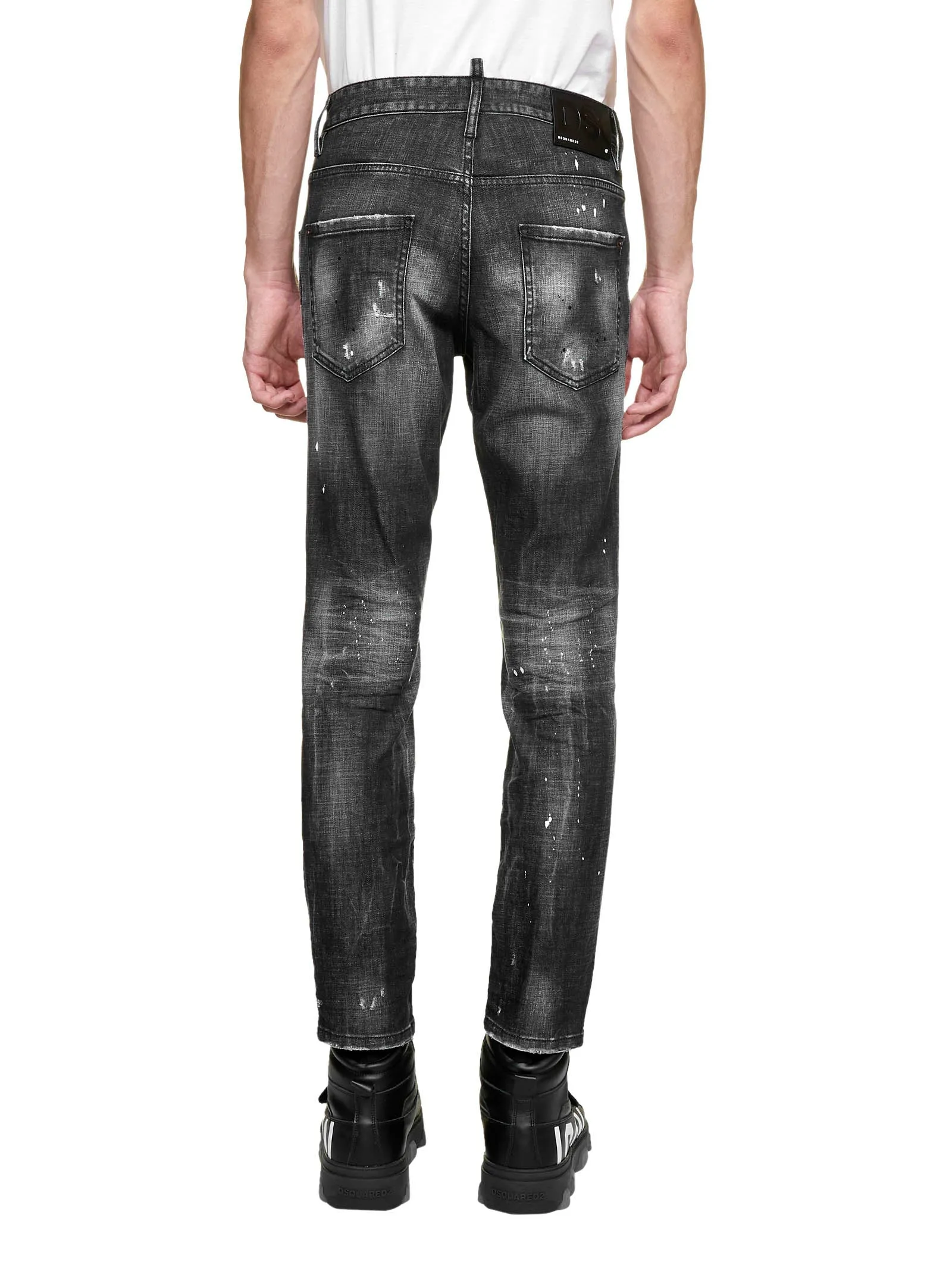 Dsquared2 Distressed Effect Slim Cut Jeans
