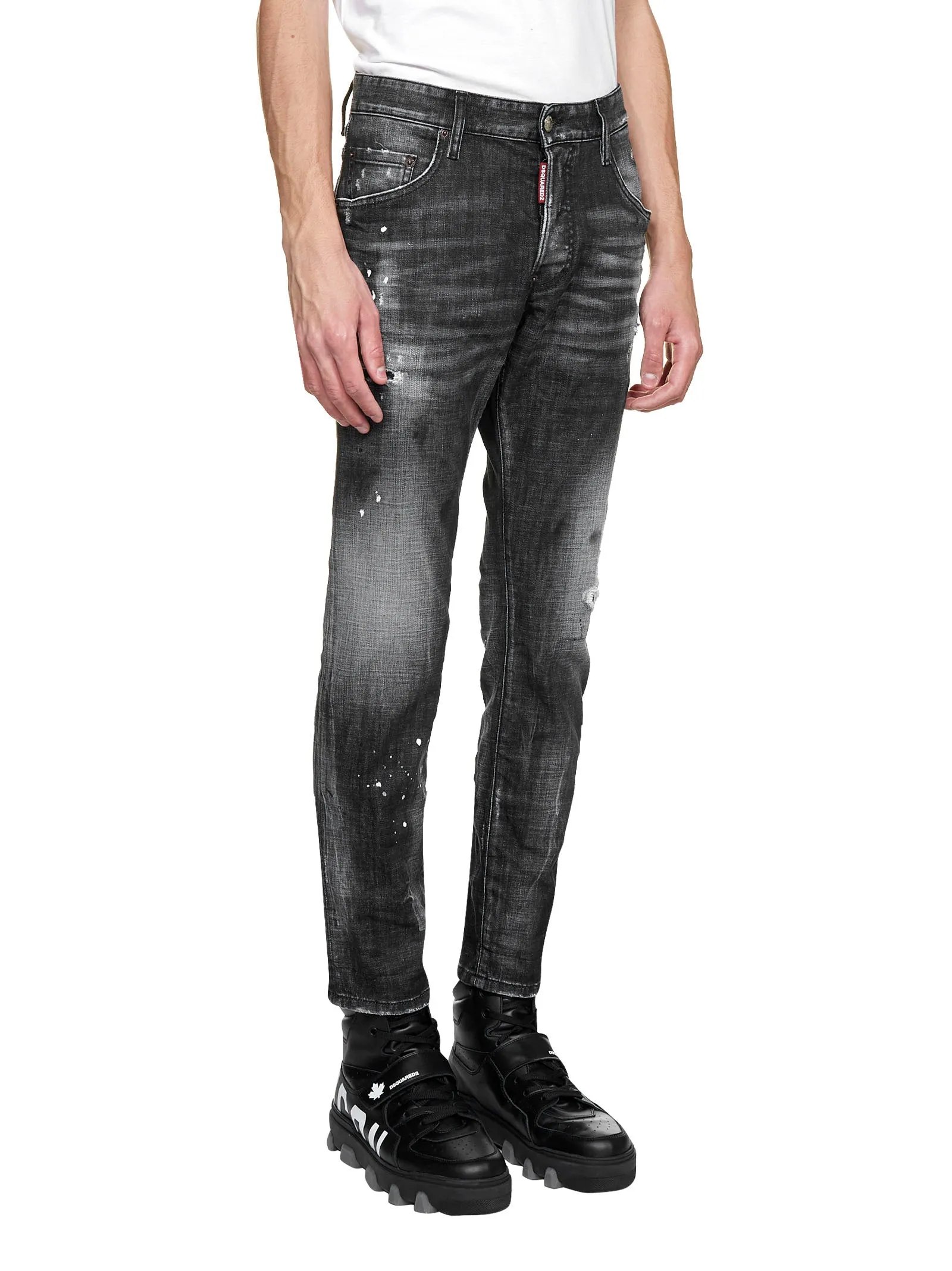 Dsquared2 Distressed Effect Slim Cut Jeans