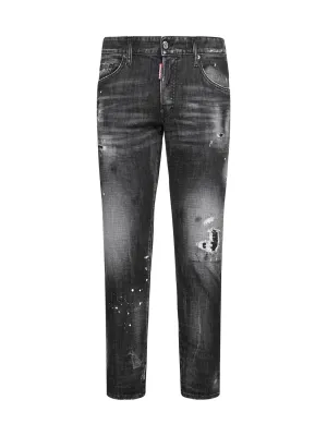 Dsquared2 Distressed Effect Slim Cut Jeans