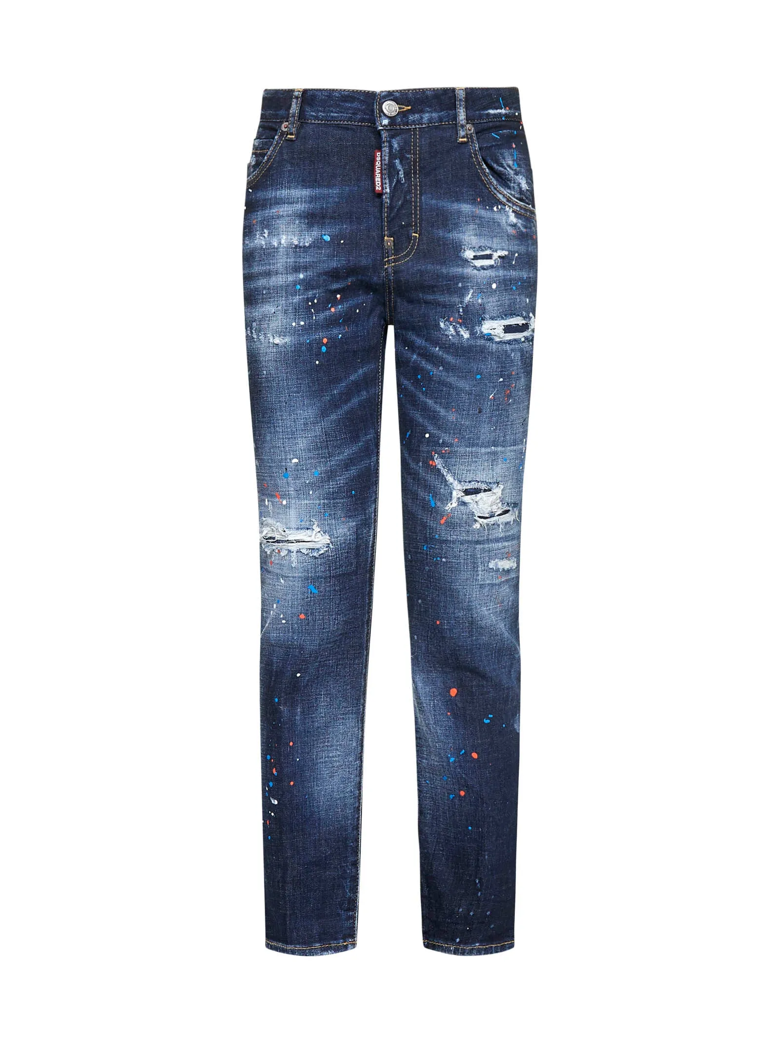 Dsquared2 Distressed Effect Straight Leg Jeans