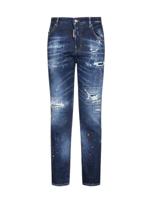Dsquared2 Distressed Effect Straight Leg Jeans