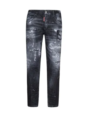 Dsquared2 Distressed Mid-Rise Jeans