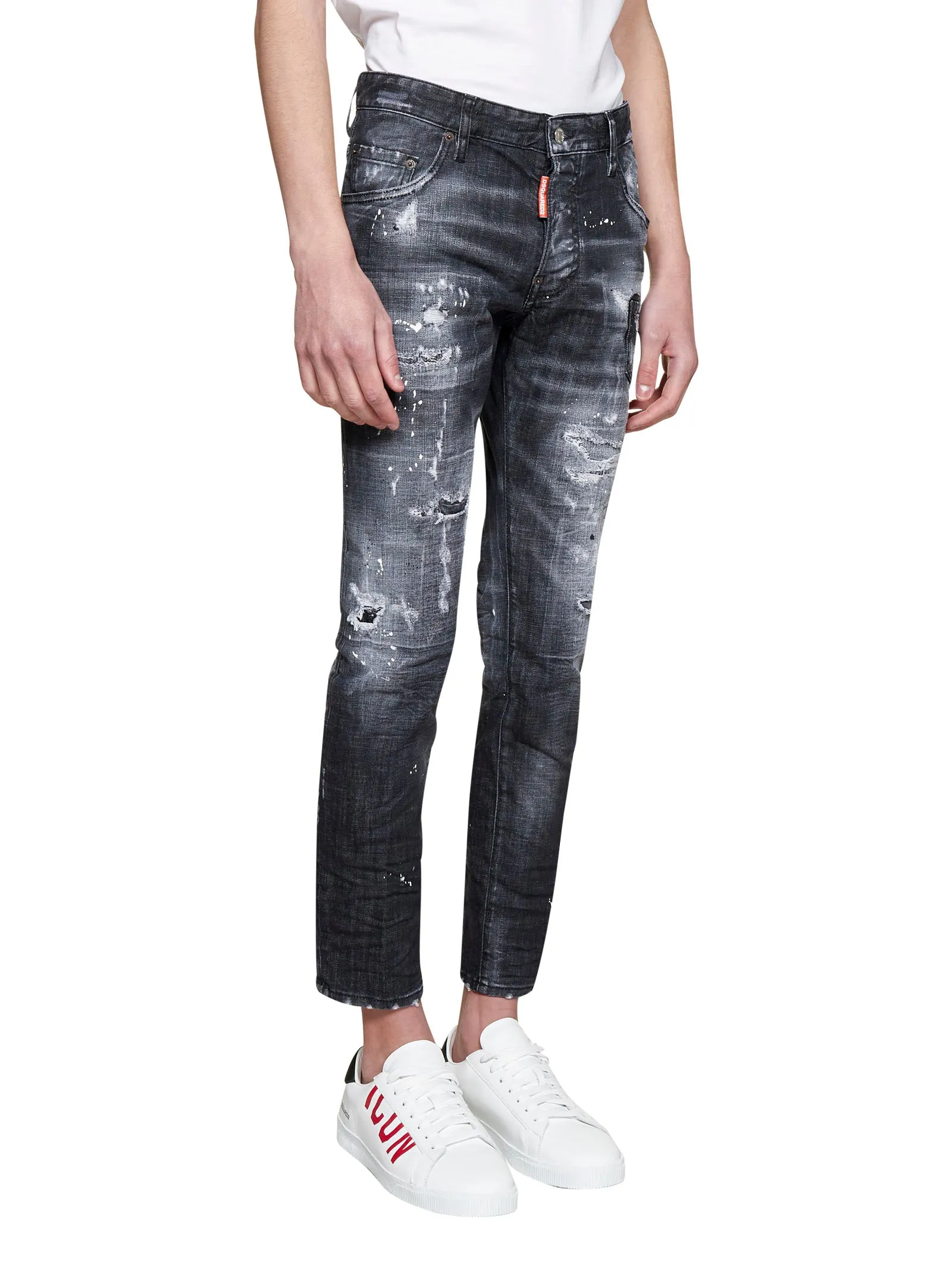 Dsquared2 Distressed Mid-Rise Jeans