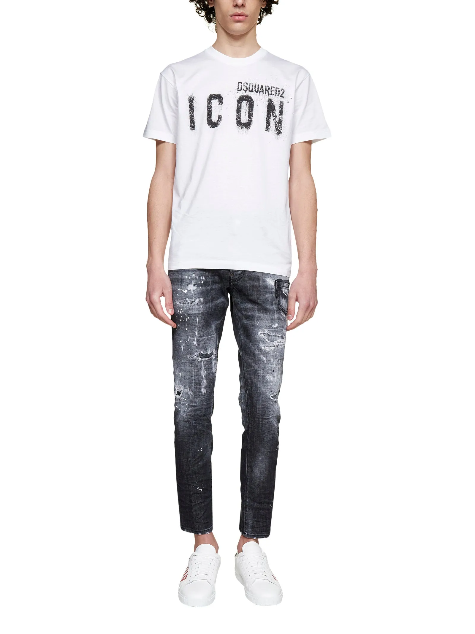 Dsquared2 Distressed Mid-Rise Jeans