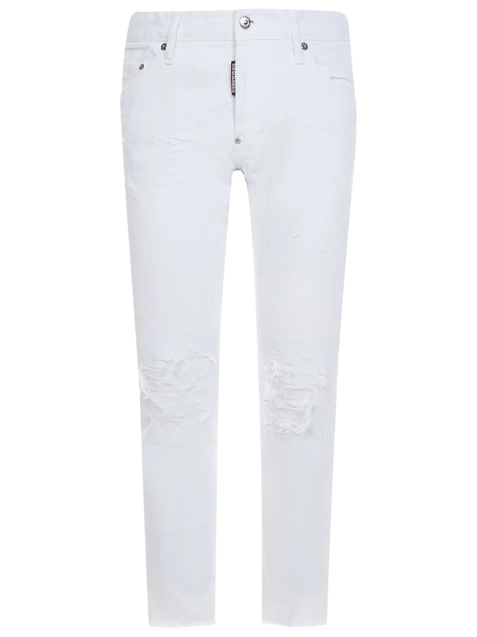 Dsquared2 Distressed Straight-Leg Jeans