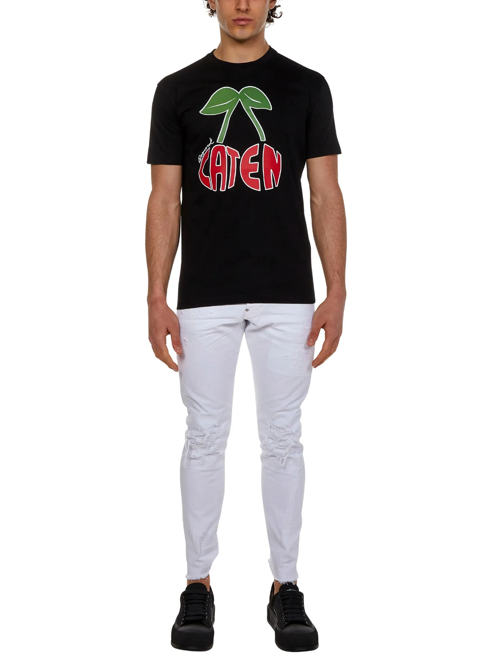 Dsquared2 Distressed Straight-Leg Jeans