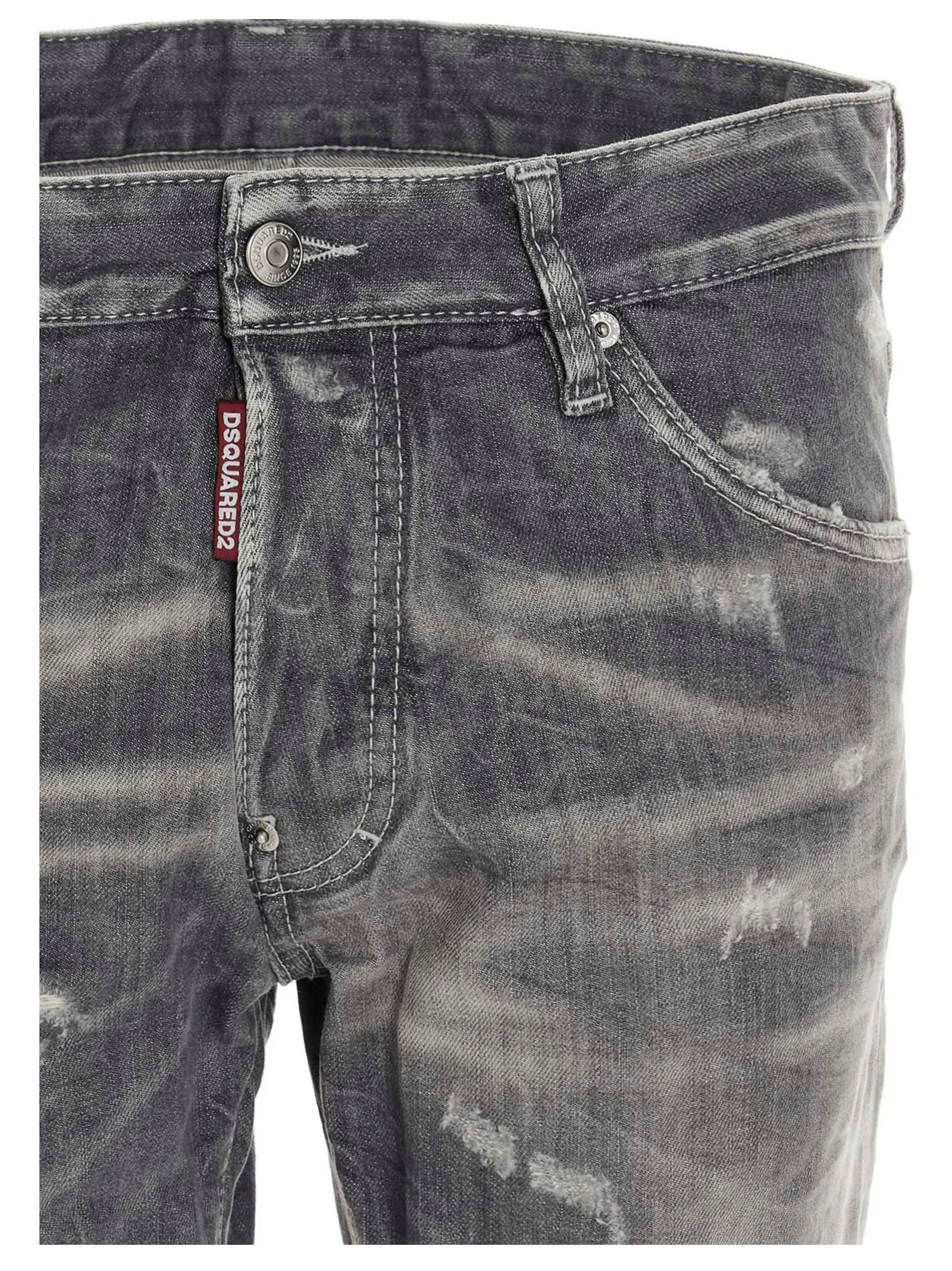 Dsquared2 Distressed Straight Leg Jeans