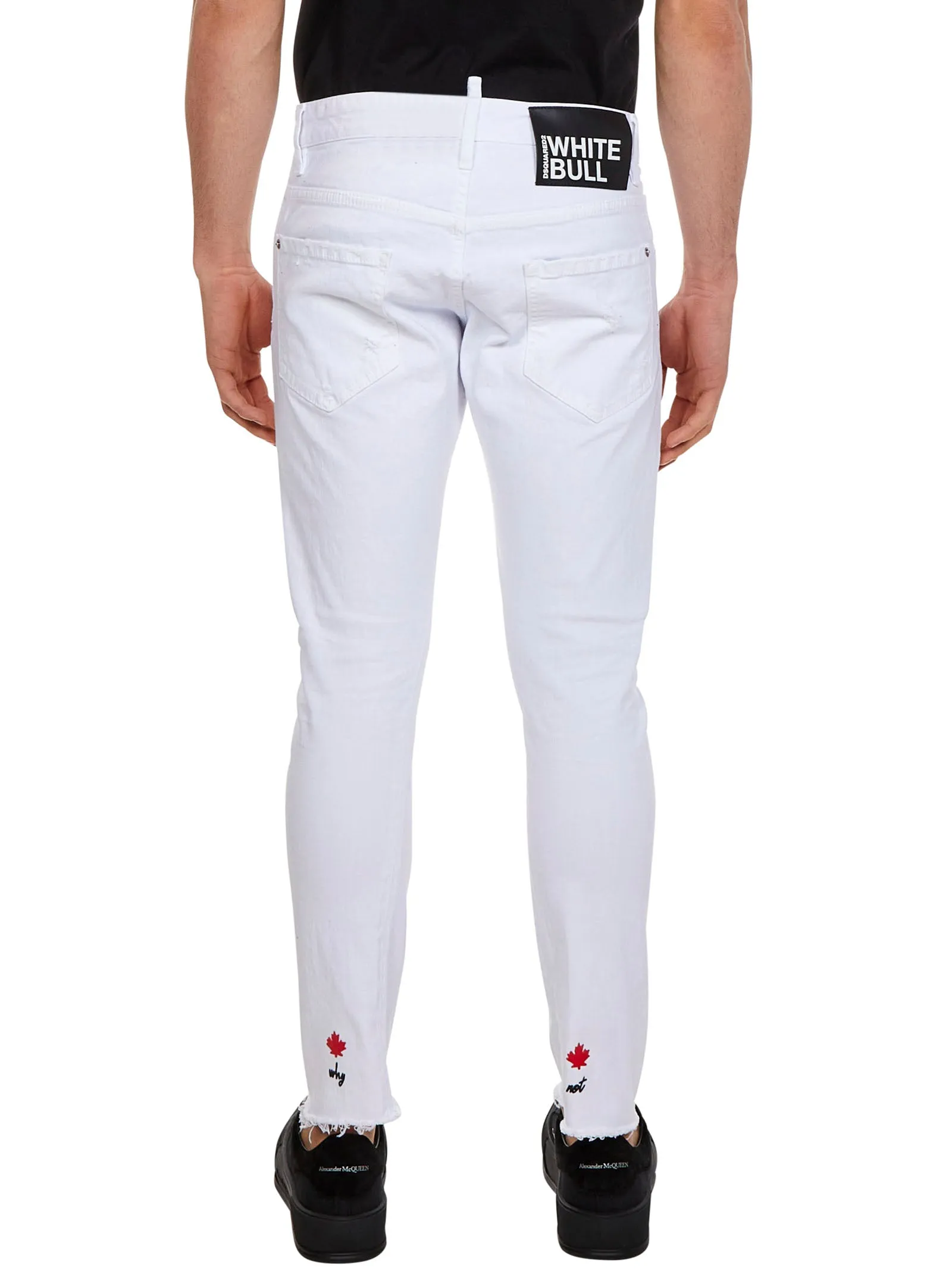 Dsquared2 Distressed Straight-Leg Jeans