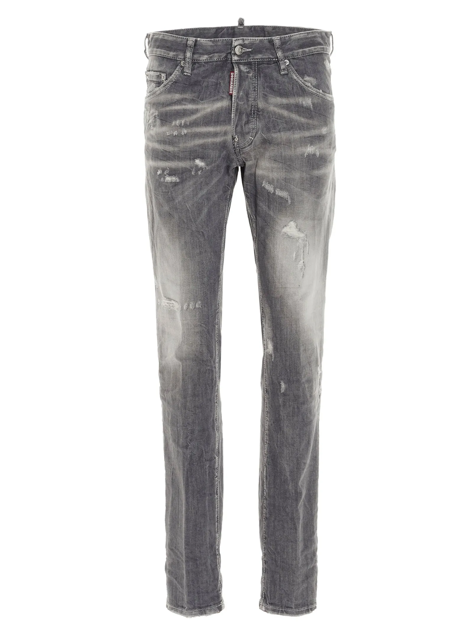 Dsquared2 Distressed Straight Leg Jeans