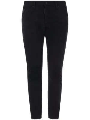 Dsquared2 Distressed Straight-Leg Jeans