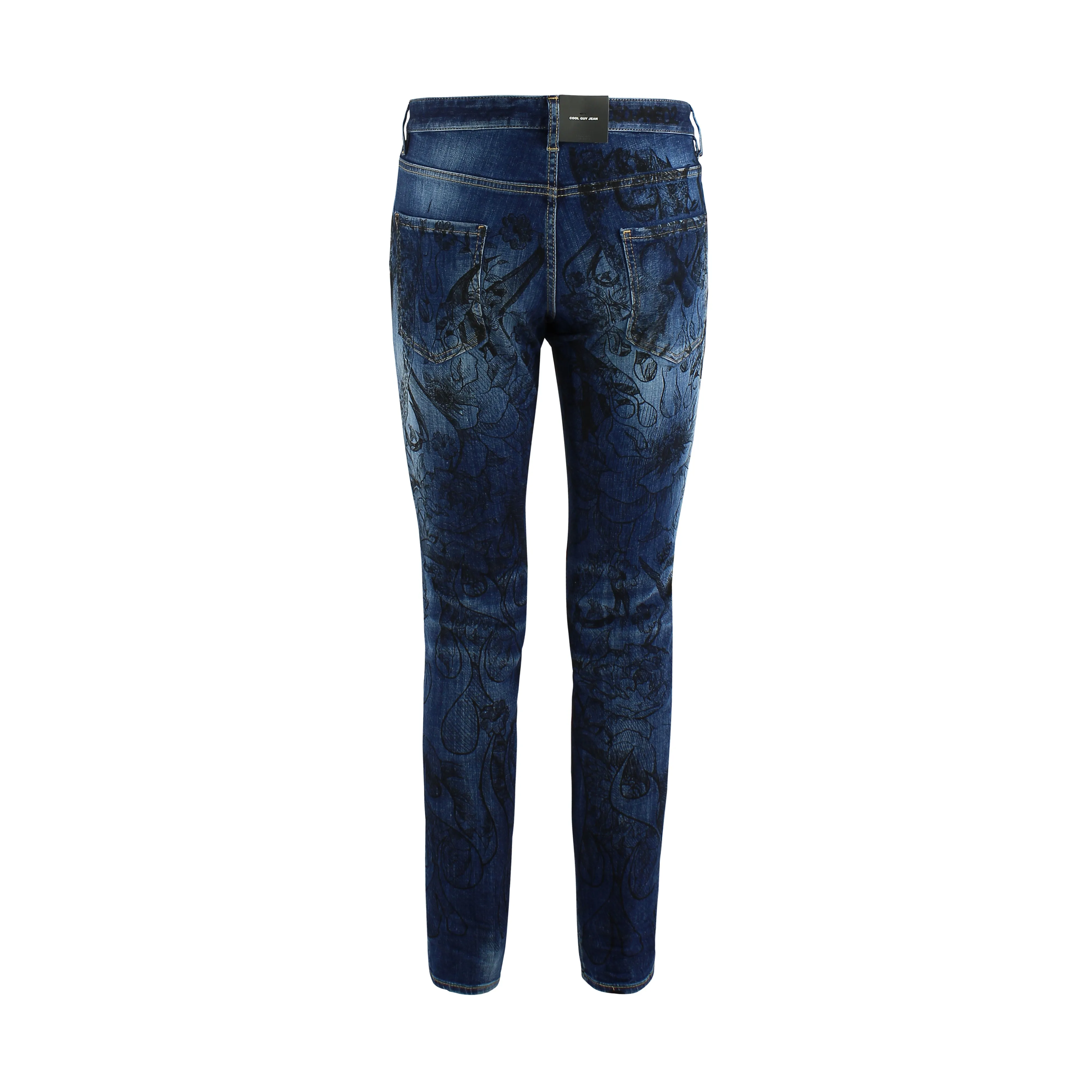 Dsquared2 Graphic-Printed Straight Leg Jeans