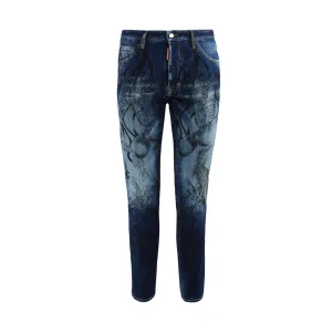 Dsquared2 Graphic-Printed Straight Leg Jeans