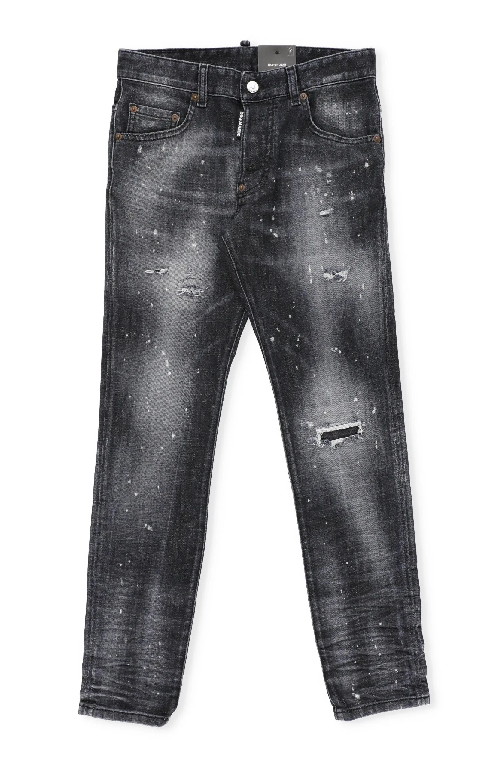 Dsquared2 Kids Distressed Straight Leg Jeans
