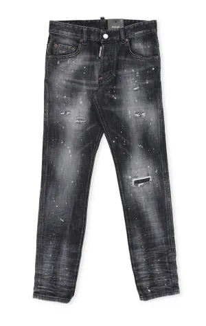 Dsquared2 Kids Distressed Straight Leg Jeans