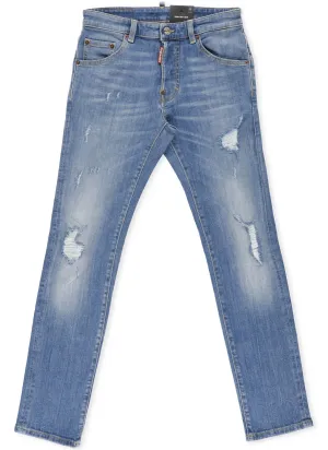 Dsquared2 Kids Distressed Straight Leg Jeans