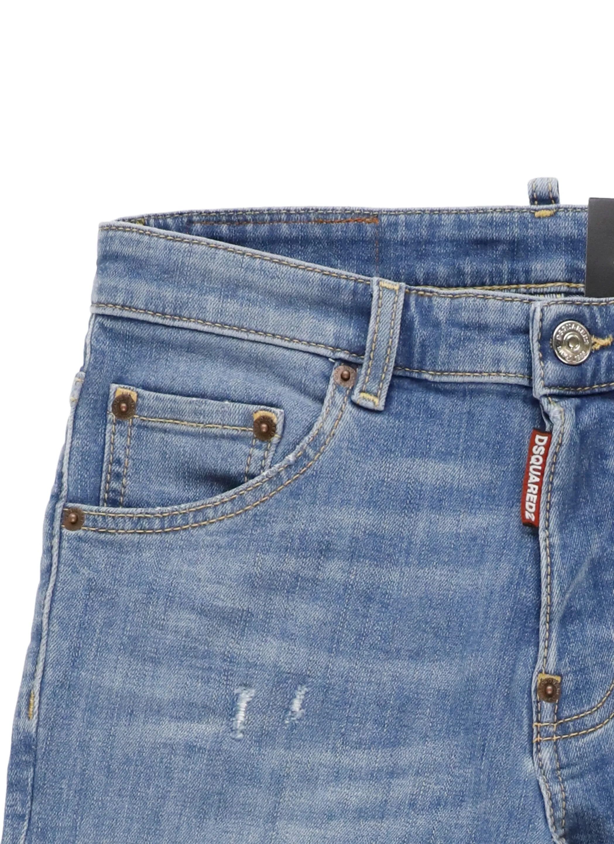 Dsquared2 Kids Distressed Straight Leg Jeans